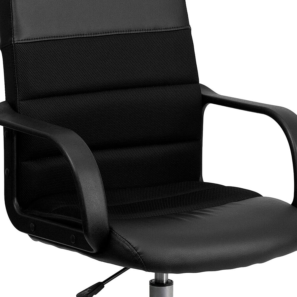 Alt View 17. Alamont Home - Manor Contemporary Leather/Faux Leather Swivel Office Chair - Black.