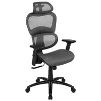 Flash Furniture - Lo Contemporary Mesh Executive Swivel Office Chair - Gray - Front_Zoom