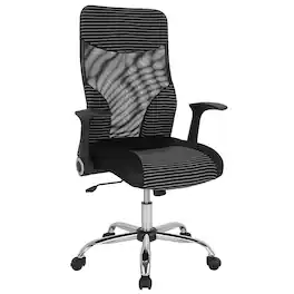 Alamont Home - Milford Contemporary Mesh Executive Swivel Office Chair - Black and White