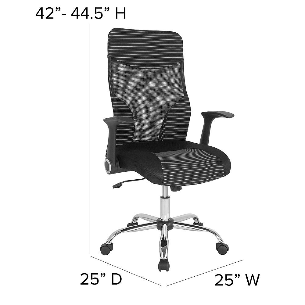 Alt View 13. Alamont Home - Milford Contemporary Mesh Executive Swivel Office Chair - Black and White.