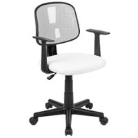 Alamont Home - Flash Fundamentals Contemporary Mesh Swivel Office Chair with Arms - White - Front_Zoom