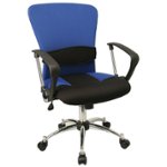 Front. Flash Furniture - Mindy Contemporary Mesh Swivel Office Chair - Blue.
