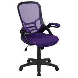 Flash Furniture - Porter Contemporary Mesh Executive Swivel Office Chair - Purple - Front_Zoom
