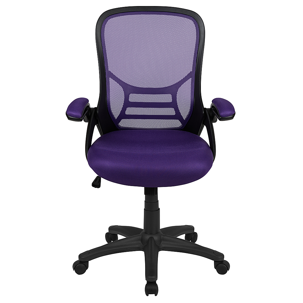 Flash Furniture 37.5 Purple Mid-Back Mesh Padded Swivel Task