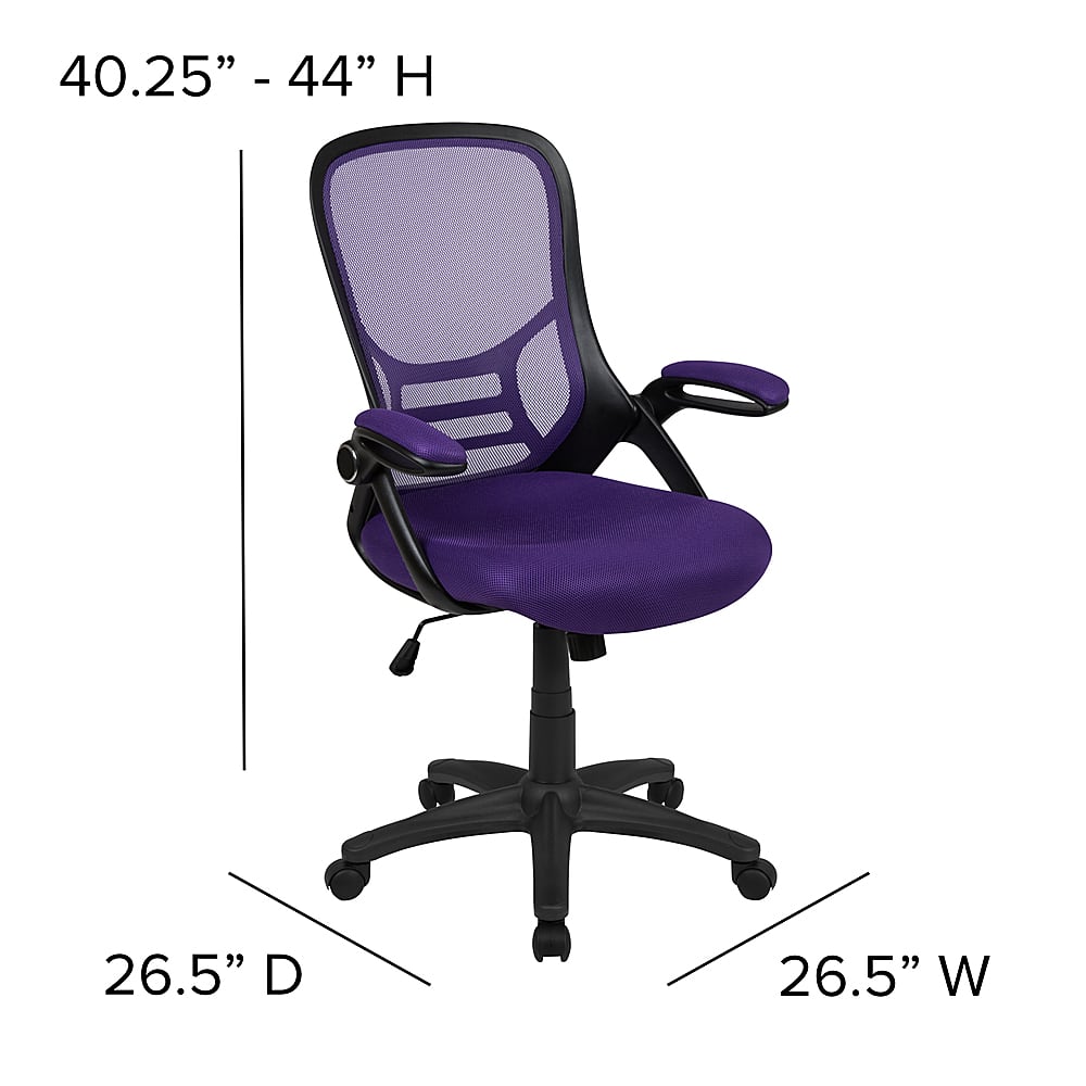 Alt View 13. Alamont Home - Porter Contemporary Mesh Executive Swivel Office Chair - Purple.