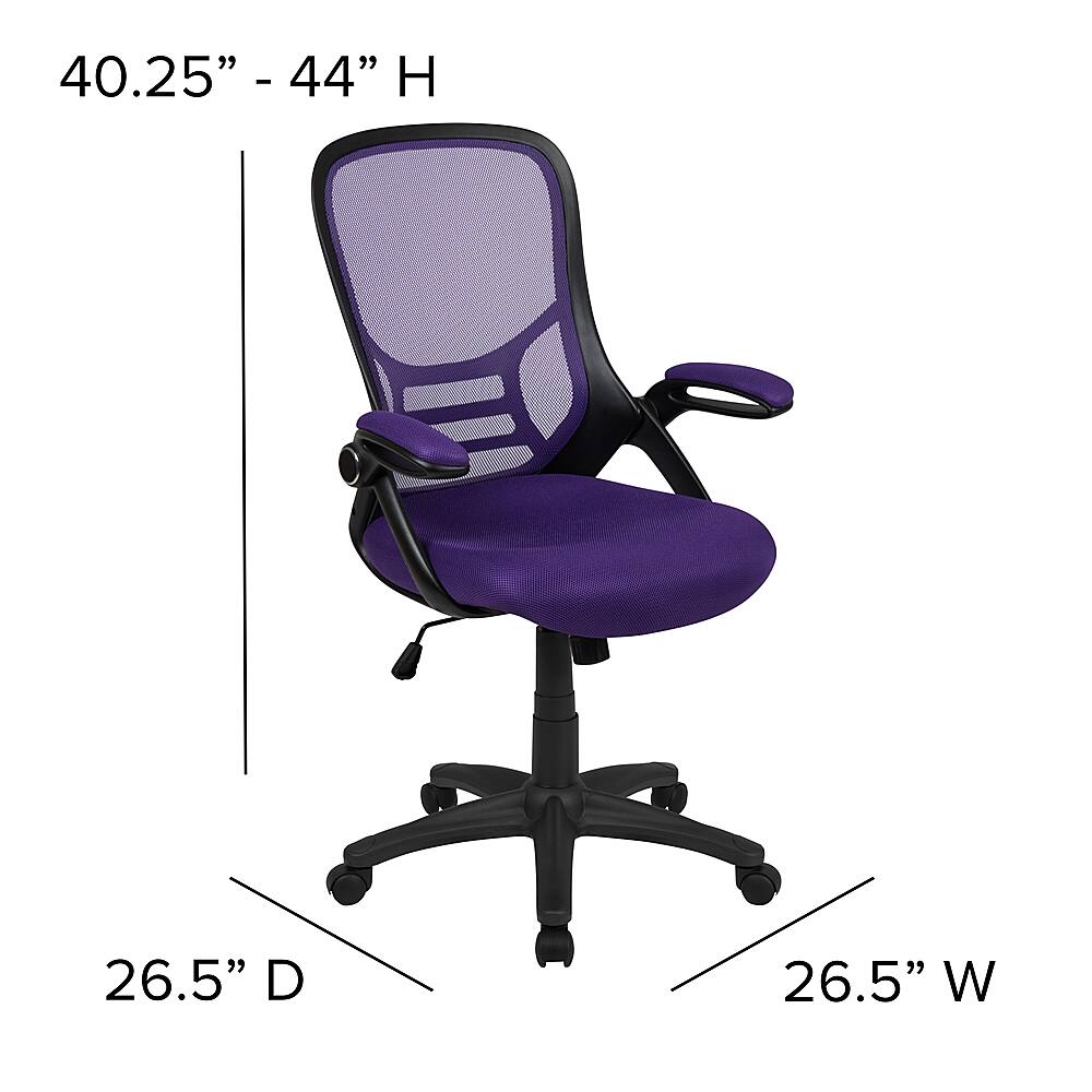 Alt View 13. Alamont Home - Porter Contemporary Mesh Executive Swivel Office Chair - Purple.