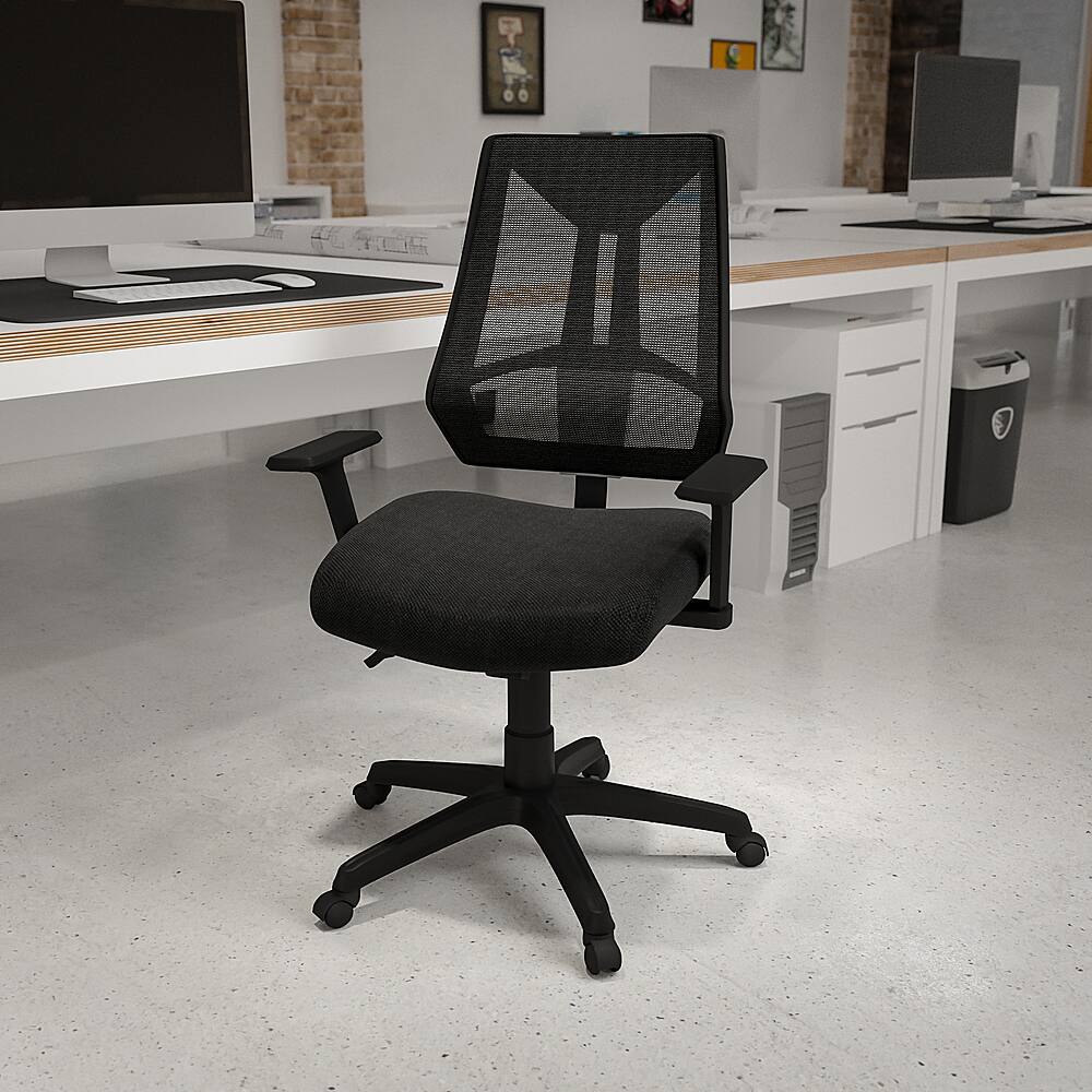 Alt View 12. Alamont Home - Ivan Contemporary Mesh Swivel Office Chair - Black.