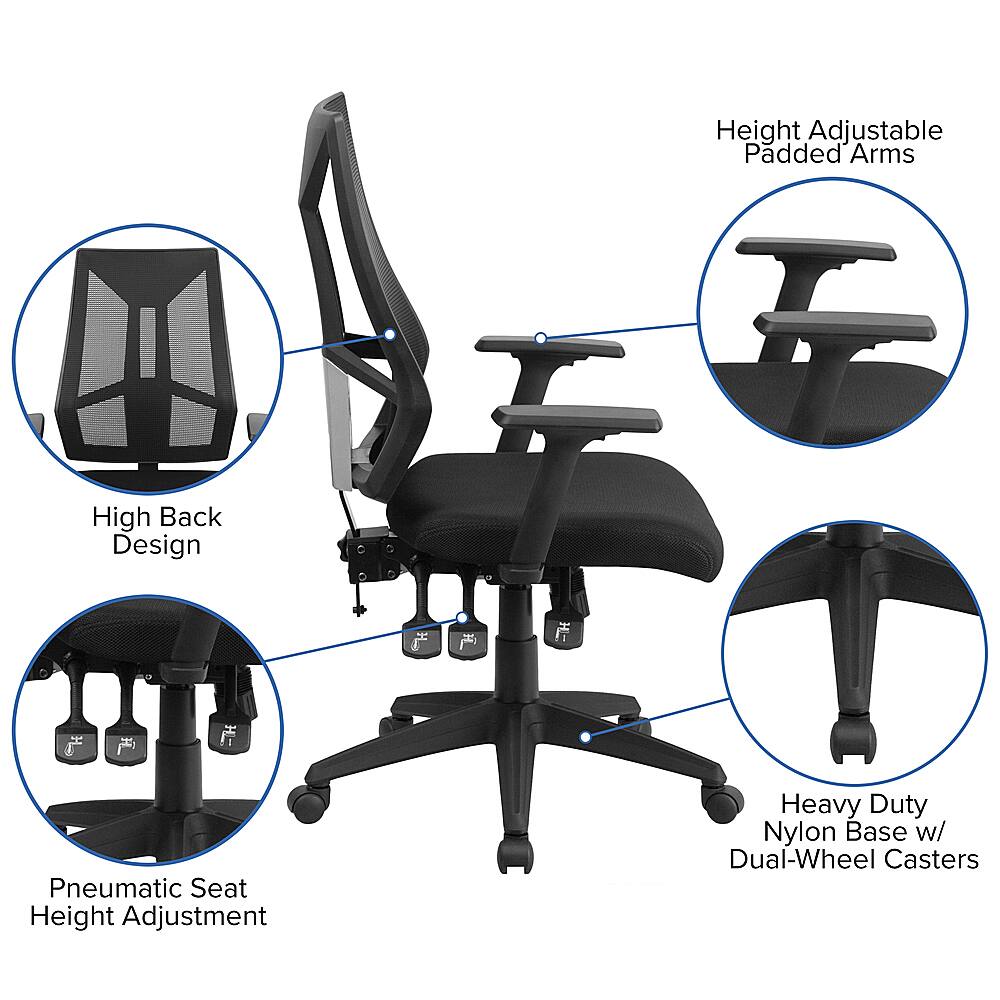 Alt View 40. Alamont Home - Ivan Contemporary Mesh Swivel Office Chair - Black.