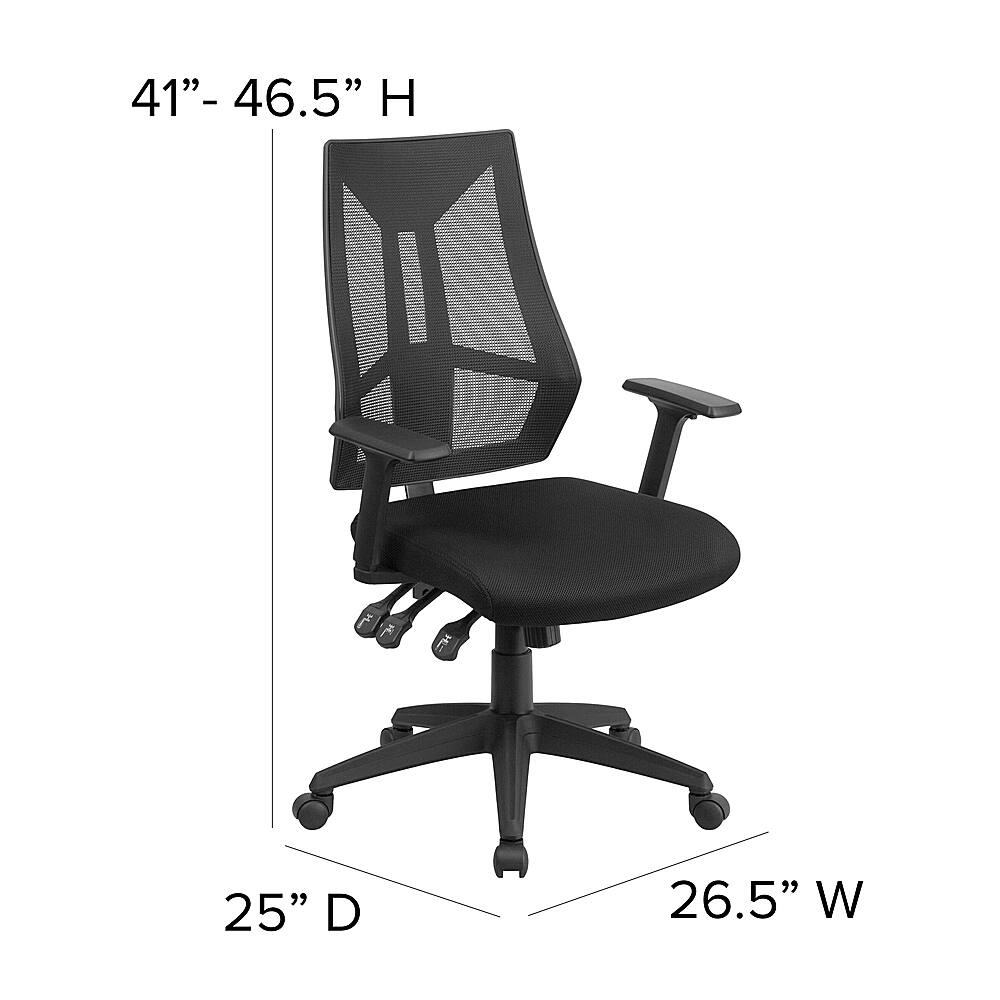 Alt View 13. Alamont Home - Ivan Contemporary Mesh Swivel Office Chair - Black.