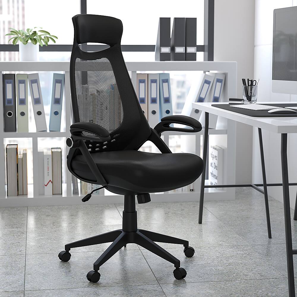 Alt View 12. Alamont Home - Ivan Contemporary Mesh Executive Swivel Office Chair - Black Mesh.
