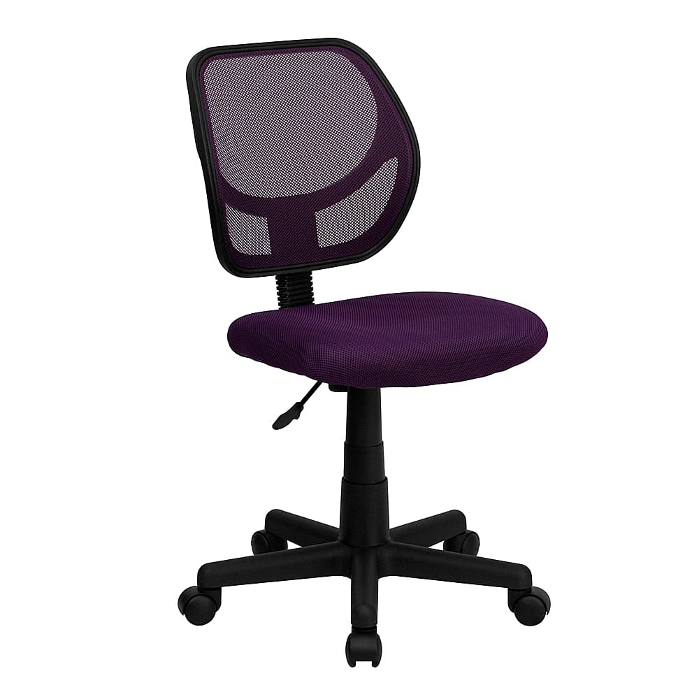 Front. Alamont Home - Neri Contemporary Mesh Swivel Office Chair - Purple.