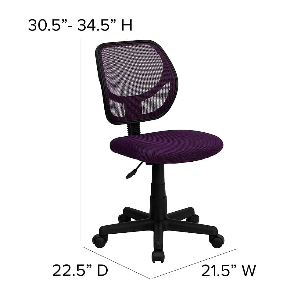 Alt View 13. Alamont Home - Neri Contemporary Mesh Swivel Office Chair - Purple.