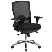 Flash Furniture - Hercules Contemporary Mesh 24/7 Big & Tall Swivel Multifunction Office Chair - Black - Front_Zoom