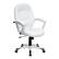 Front. Alamont Home - Quincey Contemporary Leather/Faux Leather Executive Swivel Office Chair - White.