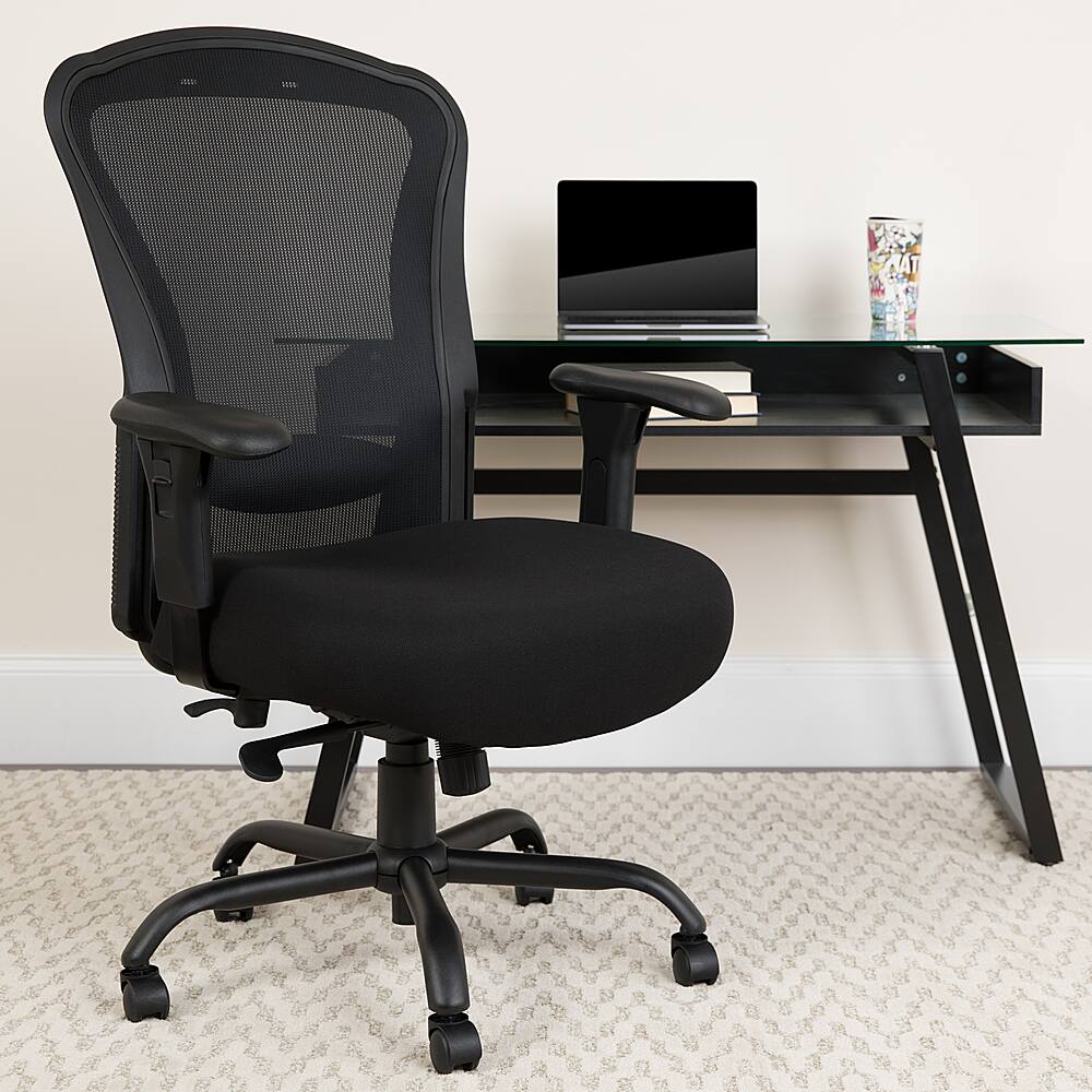 Alt View 12. Alamont Home - Hercules Contemporary Mesh 24/7 Big & Tall Swivel Office Chair with Arms - Black.
