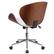 Alt View 13. Alamont Home - Tana Contemporary Leather/Faux Leather Executive Swivel Office Chair - White LeatherSoft/Walnut Frame.