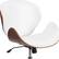 Alt View 16. Alamont Home - Tana Contemporary Leather/Faux Leather Executive Swivel Office Chair - White LeatherSoft/Walnut Frame.