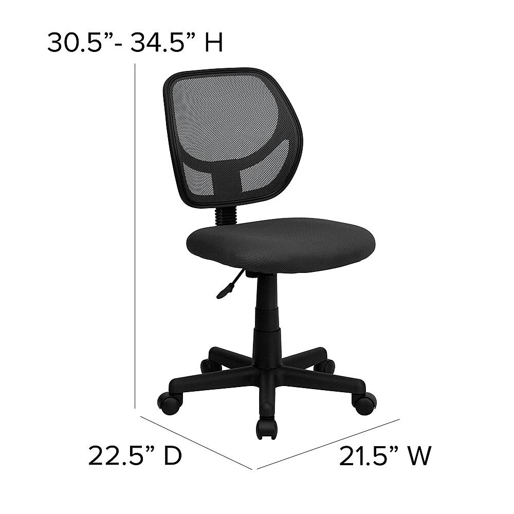 Alt View 13. Alamont Home - Neri Contemporary Mesh Swivel Office Chair - Gray.