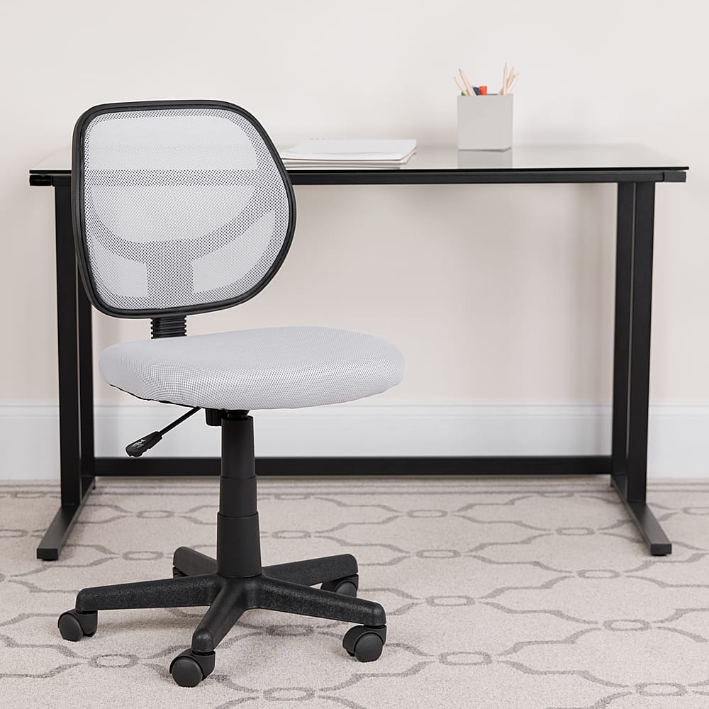 Alt View 12. Alamont Home - Neri Contemporary Mesh Swivel Office Chair - White.