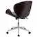 Alt View 13. Alamont Home - Tana Contemporary Leather/Faux Leather Executive Swivel Office Chair - Black LeatherSoft/Mahogany Frame.