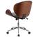 Alt View 13. Alamont Home - Tana Contemporary Leather/Faux Leather Executive Swivel Office Chair - Black LeatherSoft/Walnut Frame.