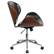 Alt View 15. Alamont Home - Tana Contemporary Leather/Faux Leather Executive Swivel Office Chair - Black LeatherSoft/Walnut Frame.