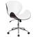 Front. Alamont Home - Tana Contemporary Leather/Faux Leather Executive Swivel Office Chair - White LeatherSoft/Mahogany Frame.