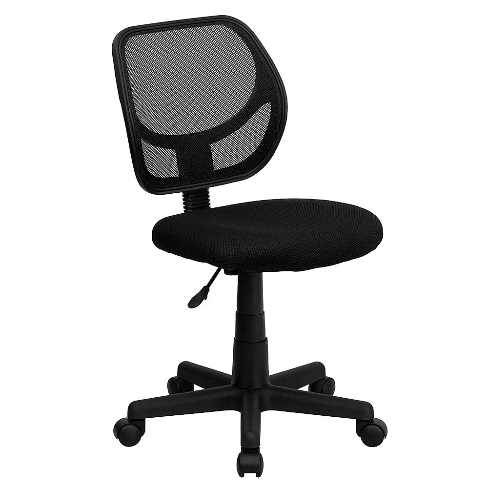 Front. Alamont Home - Neri Contemporary Mesh Swivel Office Chair - Black.