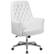 Front. Alamont Home - Hansel Traditional Mid-Back Traditional Tufted White LeatherSoft Executive Swivel Office Chair - White.