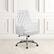 Alt View 12. Alamont Home - Hansel Traditional Mid-Back Traditional Tufted White LeatherSoft Executive Swivel Office Chair - White.