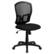 Front. Alamont Home - Moss Contemporary Fabric Swivel Office Chair - Black.