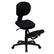 Front. Alamont Home - Tatum Contemporary Fabric Kneeling Chair - Black.