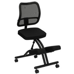 Flash Furniture - Tatum Contemporary Fabric Kneeling Chair - Black - Front_Zoom