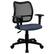Front. Alamont Home - Alber Contemporary Fabric Swivel Office Chair with Arms - Navy Blue.