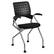 Front. Alamont Home - Galaxy Contemporary Fabric Side Chair - Upholstered - Black Fabric.