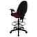Alt View 12. Alamont Home - Contemporary Fabric Drafting Stool - Burgundy.