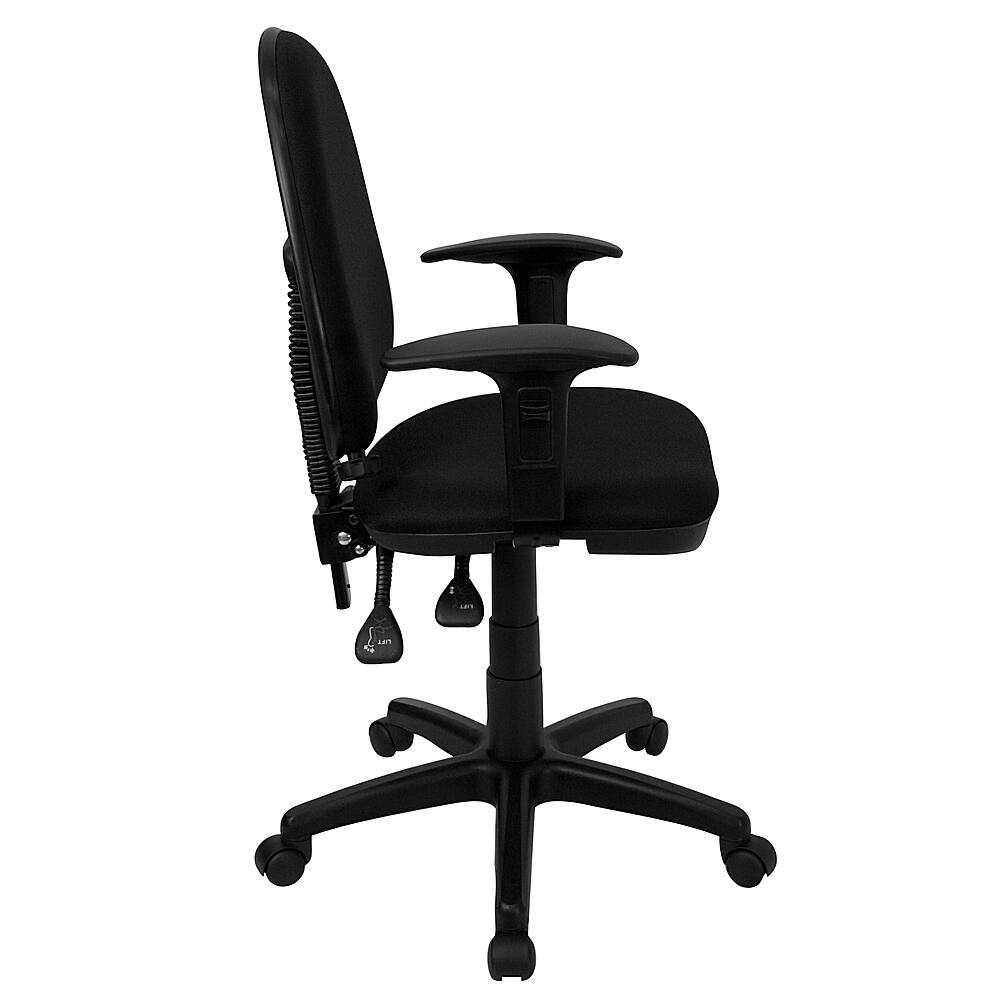 Alamont Home Linus Contemporary Fabric Swivel Office Chair Black WL
