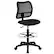 Front. Alamont Home - Elaine Contemporary Fabric Drafting Stool - Black.