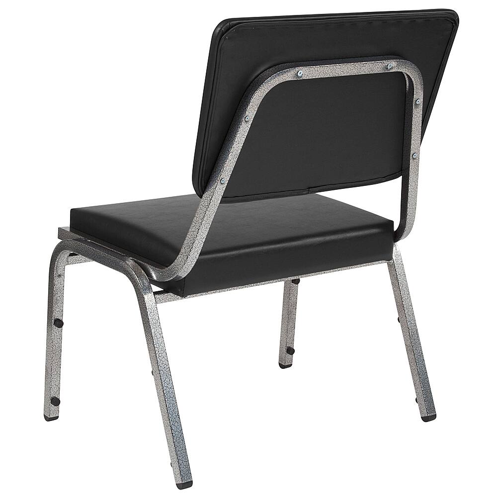 Alt View 14. Alamont Home - Hercules  Contemporary Vinyl Big & Tall Stack Chair - Black Vinyl.