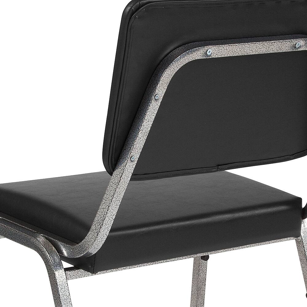 Alt View 17. Alamont Home - Hercules  Contemporary Vinyl Big & Tall Stack Chair - Black Vinyl.