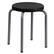 Front. Alamont Home - Remington Contemporary Plastic Stack Stool - Black.
