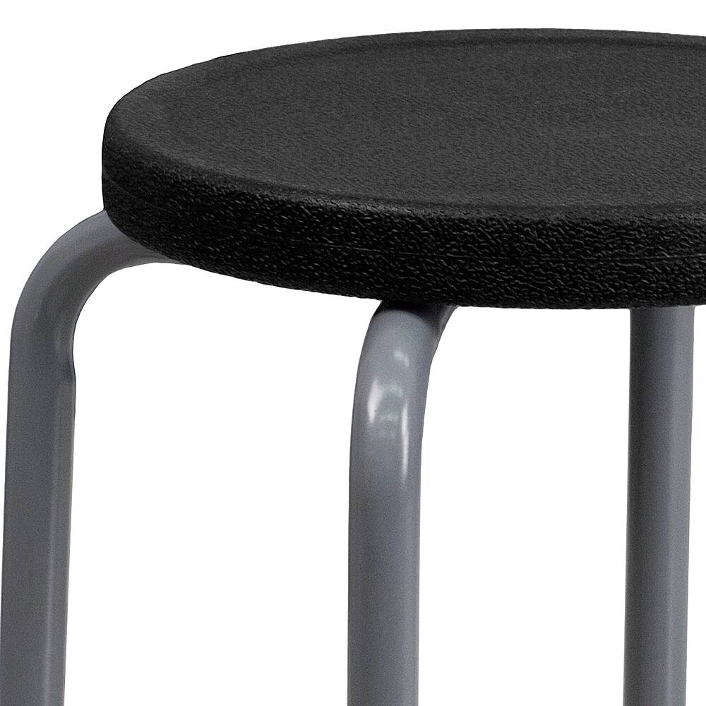 Alt View 14. Alamont Home - Remington Contemporary Plastic Stack Stool - Black.