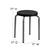 Alt View 12. Alamont Home - Remington Contemporary Plastic Stack Stool - Black.