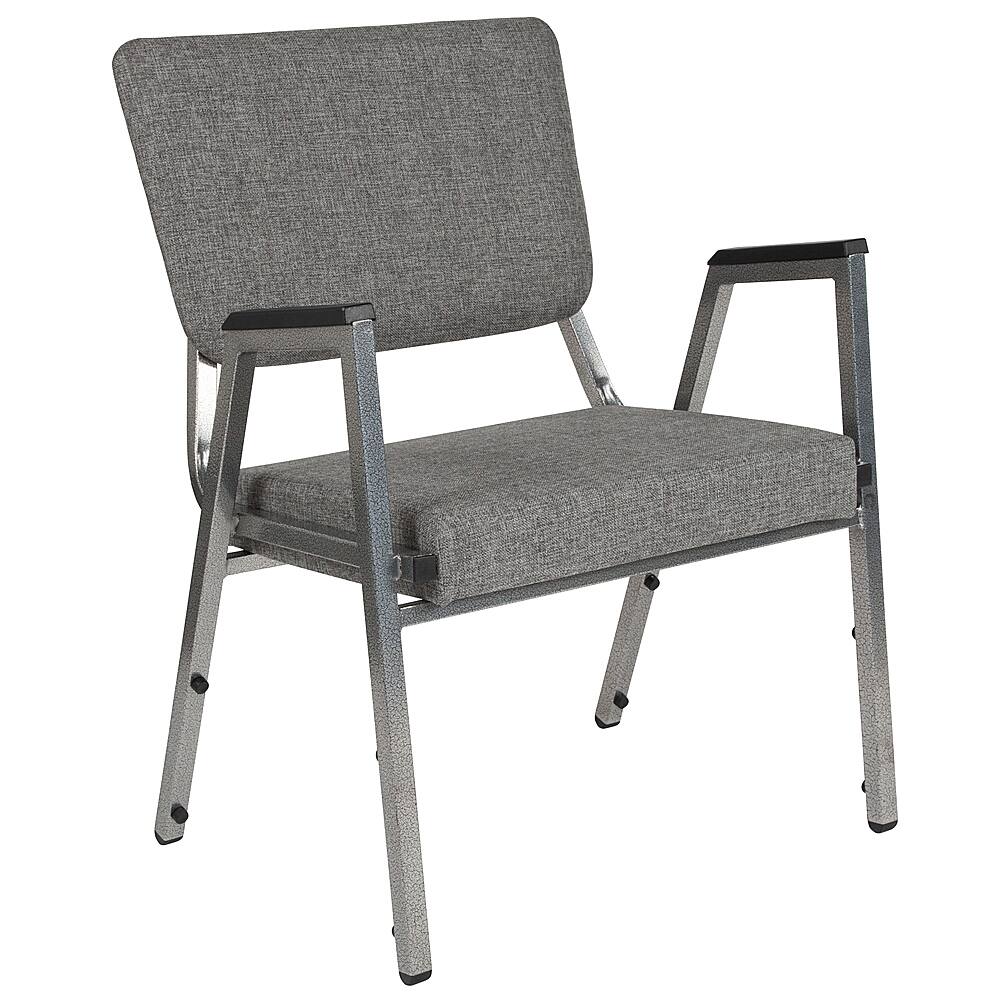 Front. Alamont Home - Hercules  Contemporary Fabric Big & Tall Stack Chair - Gray Fabric.