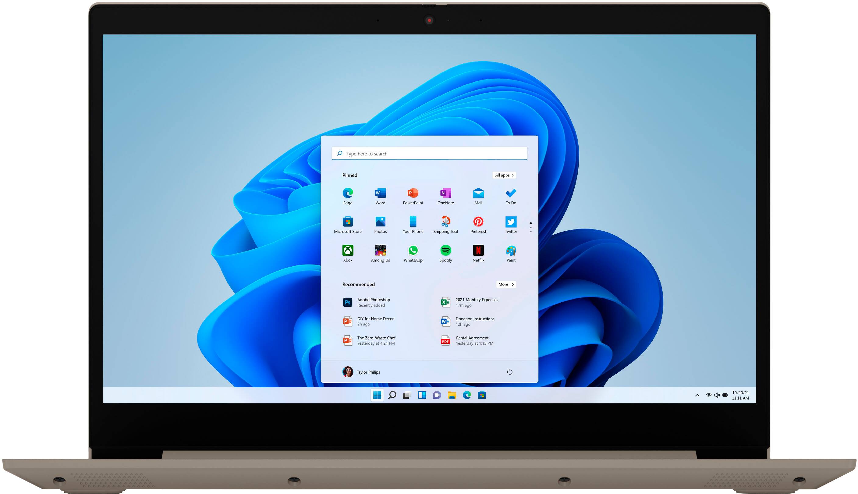 Alt View 10. Lenovo - IdeaPad 3 15" HD Touch Screen Laptop - Intel Core i3-1115G4 - Intel UHD Graphics - 8GB Memory - 256GB SSD - Almond.