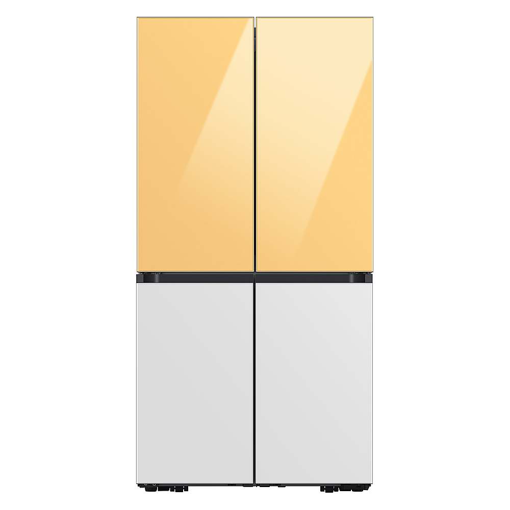 Alt View 22. Samsung - Bespoke 4-Door Flex Refrigerator Panel - Bottom Panel - White Glass.