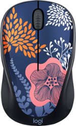 Logitech - Design Collection Limited Edition Wireless 3-button Ambidextrous Mouse with Colorful Designs - Forest Floral - Front_Zoom
