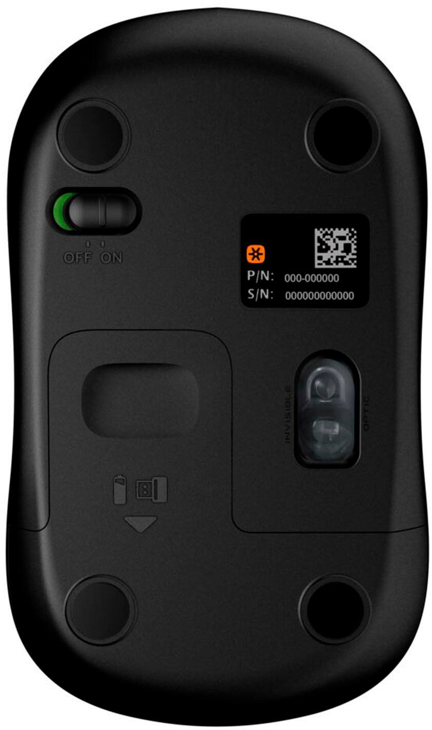 The text on the image reads: "00 I 1 OFF ON # P/N: 000-000000 S/N: 000000000000 INVISIBLE OPTIC." The corrected text would be: "00 I 1 OFF ON # P/N: 000-000000 S/N: 000000000000 INVISIBLE OPTIC."