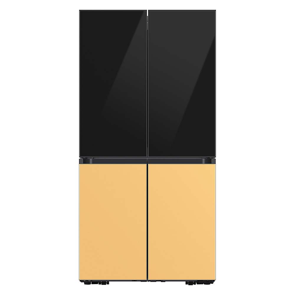Alt View 19. Samsung - Bespoke 4-Door Flex Refrigerator Panel - Bottom Panel - Sunrise Yellow Glass.