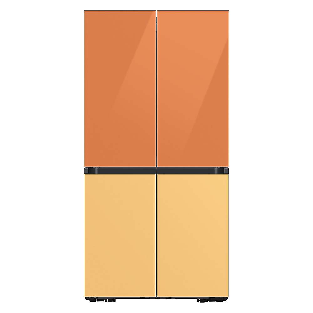 Alt View 20. Samsung - Bespoke 4-Door Flex Refrigerator Panel - Bottom Panel - Sunrise Yellow Glass.